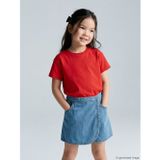 Lcw Kids Kırmızı Nakışlı Kız Çocuk Tişört