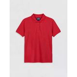 Lcw Kids Kırmızı Polo Yaka Kız Çocuk Pike Tişört