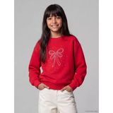 Lcw Kids Kırmızı Taşlı Kız Çocuk Kalın Sweatshirt