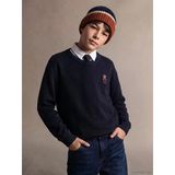 LCW Kids Lacivert Ayı Teddy Nakışlı Erkek Çocuk Triko Kazak