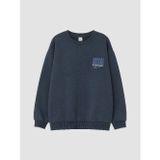 LCW Kids Lacivert Baskılı Erkek Çocuk Kalın Sweatshirt