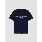 Lcw Kids Lacivert Bisiklet Yaka Slogan Baskılı Erkek Çocuk Tişört