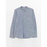 Lcw Kids Lacivert Çizgili Uzun Kollu Erkek Çocuk Gömlek
