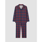 LCW Kids Lacivert Ekose Erkek Çocuk Pijama Takımı