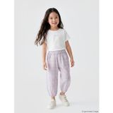 Lcw Kids Lila Beli Lastikli Kız Çocuk Kareli Pantolon