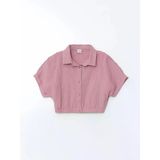 Lcw Kids Lila Dokulu Kız Çocuk Crop Gömlek