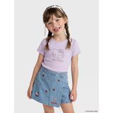 Lcw Kids Lila Hello Kitty Taşlı Kız Çocuk Fitilli Tişört