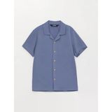 Lcw Kids Mavi Basic Kısa Kollu Erkek Çocuk Gömlek