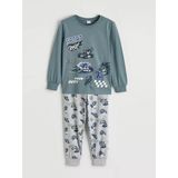 Lcw Kids Mavi Baskılı Bisiklet Yaka Erkek Çocuk Pijama Takımı