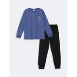 Lcw Kids Mavi Baskılı Erkek Çocuk Pijama Takımı