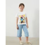 Lcw Kids Mavi Beli Lastikli Kız Çocuk Jean Kapri