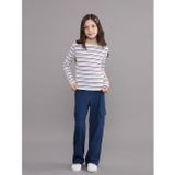 Lcw Kids Mavi Beli Lastikli Kız Çocuk Kargo Pantolon
