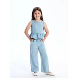 Lcw Kids Mavi Beli Lastikli Rahat Kız Çocuk Jean Pantolon