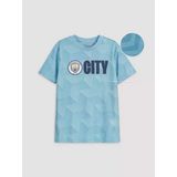 Lcw Kids Mavi Bisiklet Yaka Manchester City Baskılı Erkek Çocuk Tişört