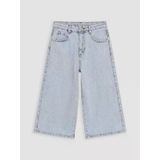 Lcw Kids Mavi Geniş Paça Taşlı Kız Çocuk Jean Şortolon