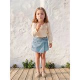Lcw Kids Mavi Nakışlı Kız Çocuk Jean Şort Etek