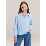Lcw Kids Mavi Polo Yaka Kız Çocuk Kalın Sweatshirt