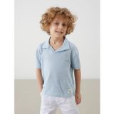 Lcw Kids Mavi Resort Yaka Penye Erkek Çocuk Tişört