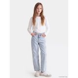 Lcw Kids Mavi Straight Fit Taş İşlemeli Kız Çocuk Jean Pantolon
