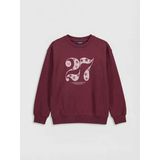 Lcw Kids Mürdüm Bisiklet Yaka Baskılı Kız Çocuk Kalın Sweatshirt