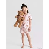Lcw Kids Pembe Ayıcık Baskılı Kız Çocuk Şortlu Pijama Takımı