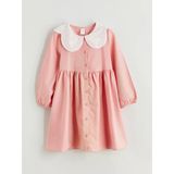 Lcw Kids Pembe Bebe Yaka Kız Bebek Elbise