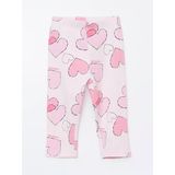 Lcw Kids Pembe Beli Lastikli Baskılı Kız Çocuk Tayt