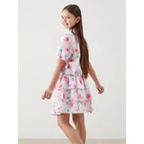 Lcw Kids Pembe Beli Lastikli Çiçekli Kız Çocuk Etek