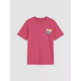 Lcw Kids Pembe Bisiklet Yaka Baskılı Erkek Çocuk Tişört