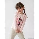 Lcw Kids Pembe Bisiklet Yaka Minnie Mouse Baskılı Kız Çocuk Tişört