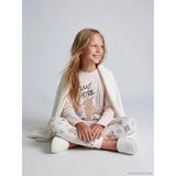 Lcw Kids Pembe Bisiklet Yaka New York Baskılı Kız Çocuk Pijama Takım