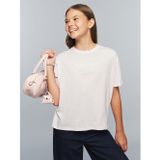 Lcw Kids Pembe Bisiklet Yaka Slogan Baskılı Kız Çocuk Tişört