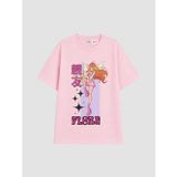 Lcw Kids Pembe Bisiklet Yaka Winx Club Baskılı Kız Çocuk Tişört