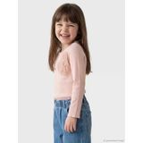 Lcw Kids Pembe Çiçek Aplikeli Fitilli Kız Çocuk Tişört
