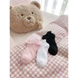 Lcw Kids Pembe Dantel Detaylı Kız Çocuk Patik Çorap 3'Lü