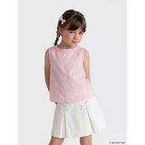 Lcw Kids Pembe Fırfır Detaylı Kız Çocuk Bluz
