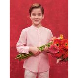 Lcw Kids Pembe Hakim Yaka Basic Uzun Kollu Erkek Çocuk Gömlek