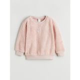 Lcw Kids Pembe Kalp Nakışlı Kız Çocuk Pelüş Sweatshirt