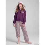 Lcw Kids Pembe Leopar Desenli Kız Çocuk Gabardin Pantolon