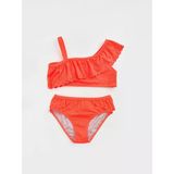 Lcw Kids Pembe Tek Omuzlu Fırfırlı Kız Çocuk Bikini