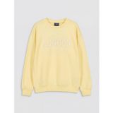 Lcw Kids Sarı Bisiklet Yaka London Baskılı Kız Çocuk Sweatshirt