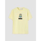 Lcw Kids Sarı Bisiklet Yaka Minions Baskılı Kız Çocuk Tişört