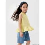 Lcw Kids Sarı Fırfır Yaka Kolsuz Kız Çocuk Gömlek