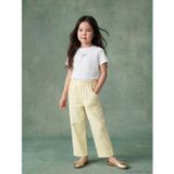 Lcw Kids Sarı Regular Fit Kız Çocuk Nakışlı Gabardin Pantolon