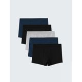Lcw Kids Siyah Basic Erkek Çocuk Boxer 5'Li