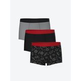 Lcw Kids Siyah Baskılı Erkek Çocuk Boxer 3'Lü