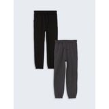 Lcw Kids Siyah Beli Lastikli Baskılı Erkek Çocuk Jogger Eşofman Alt 2'li - New Black