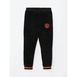 Lcw Kids Siyah Beli Lastikli Nakışlı Polar Erkek Çocuk Jogger Eşofman Altı