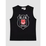 Lcw Kids Siyah Bisiklet Yaka Beşiktaş Baskılı Erkek Çocuk Atlet