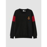 LCW Kids Siyah Galatasaray Nakışlı Erkek Çocuk Kalın Sweatshirt